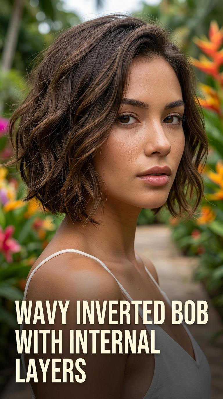 Wavy Inverted Bob with Internal Layers