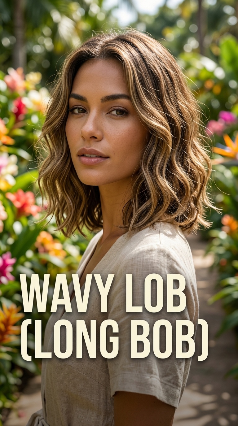 Wavy Lob (Long Bob)
