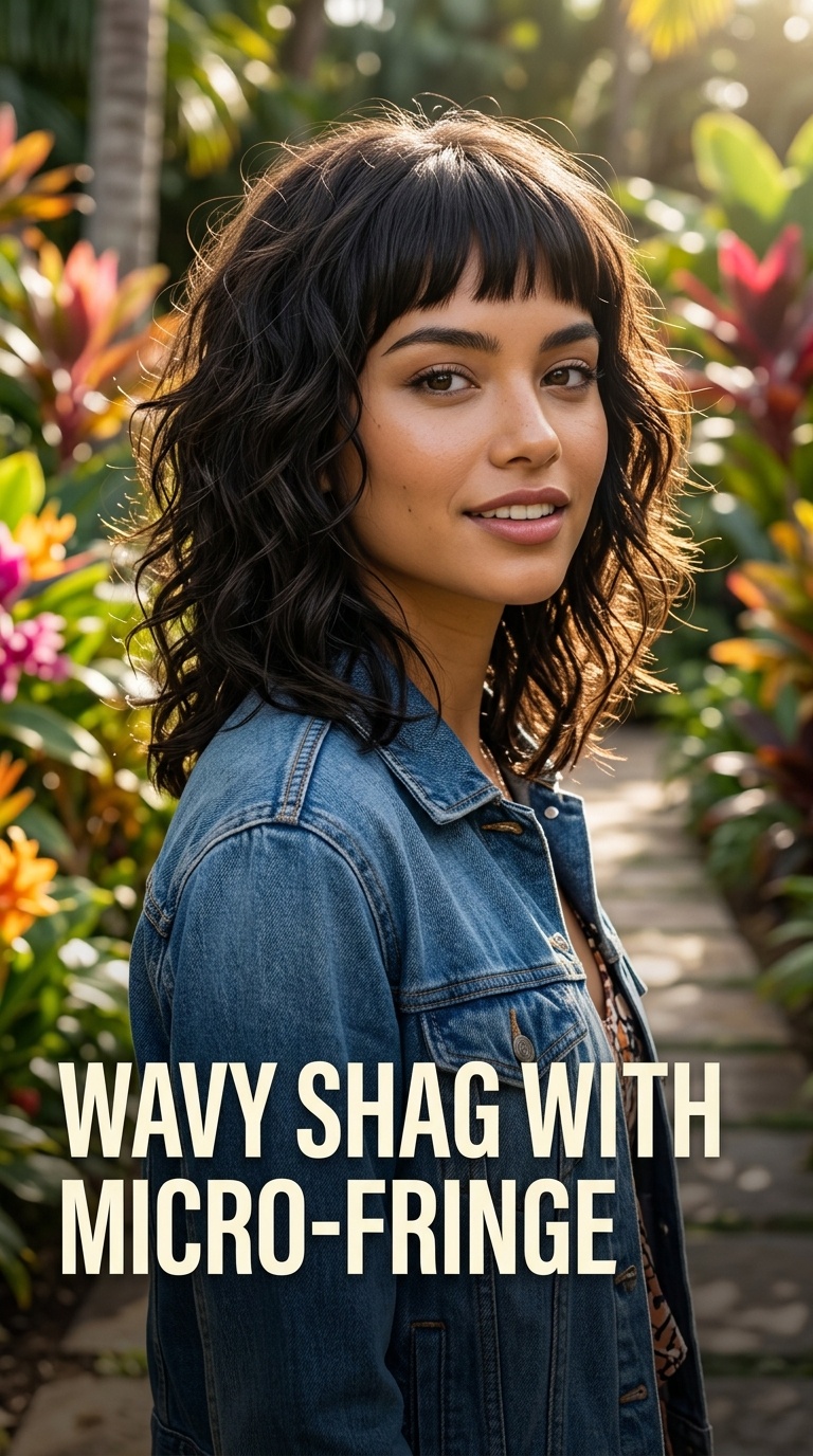 Wavy Shag with Micro-Fringe