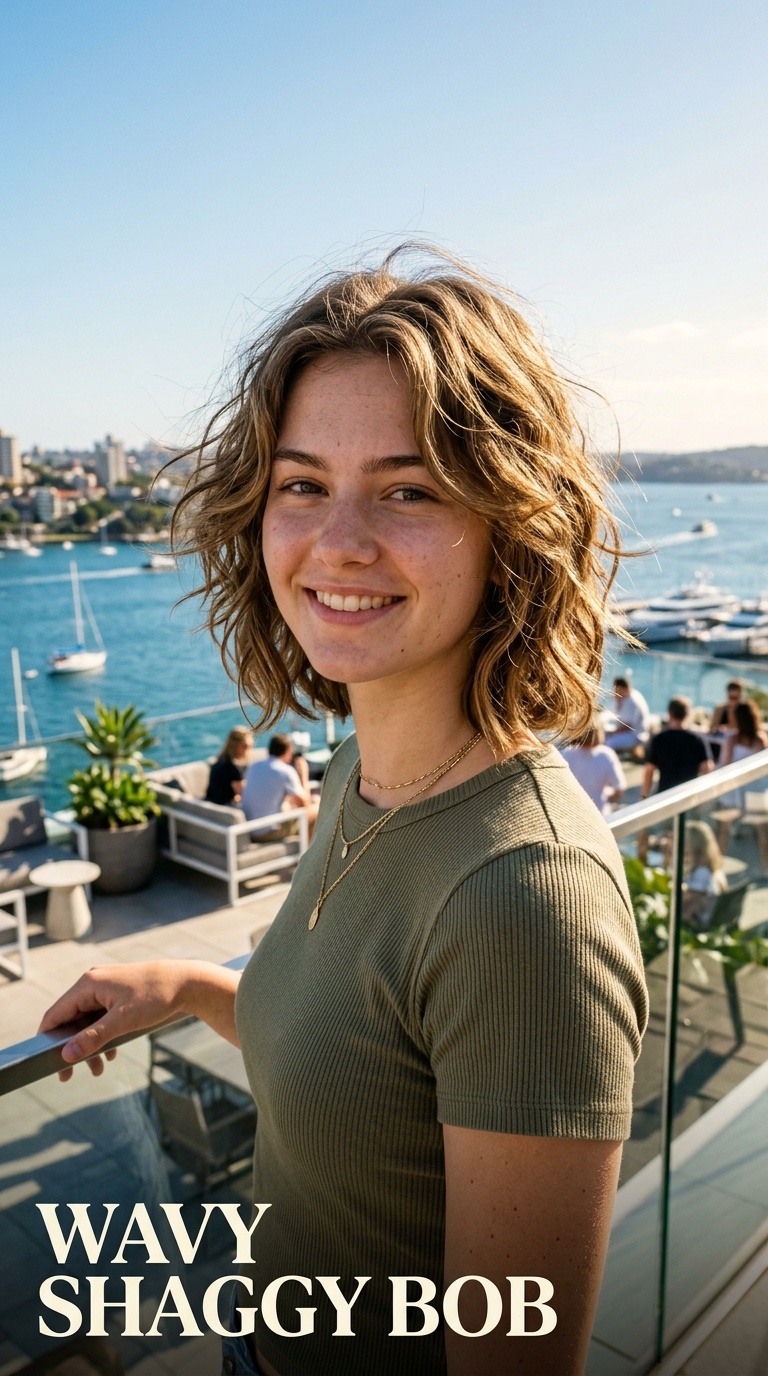Wavy Shaggy Bob