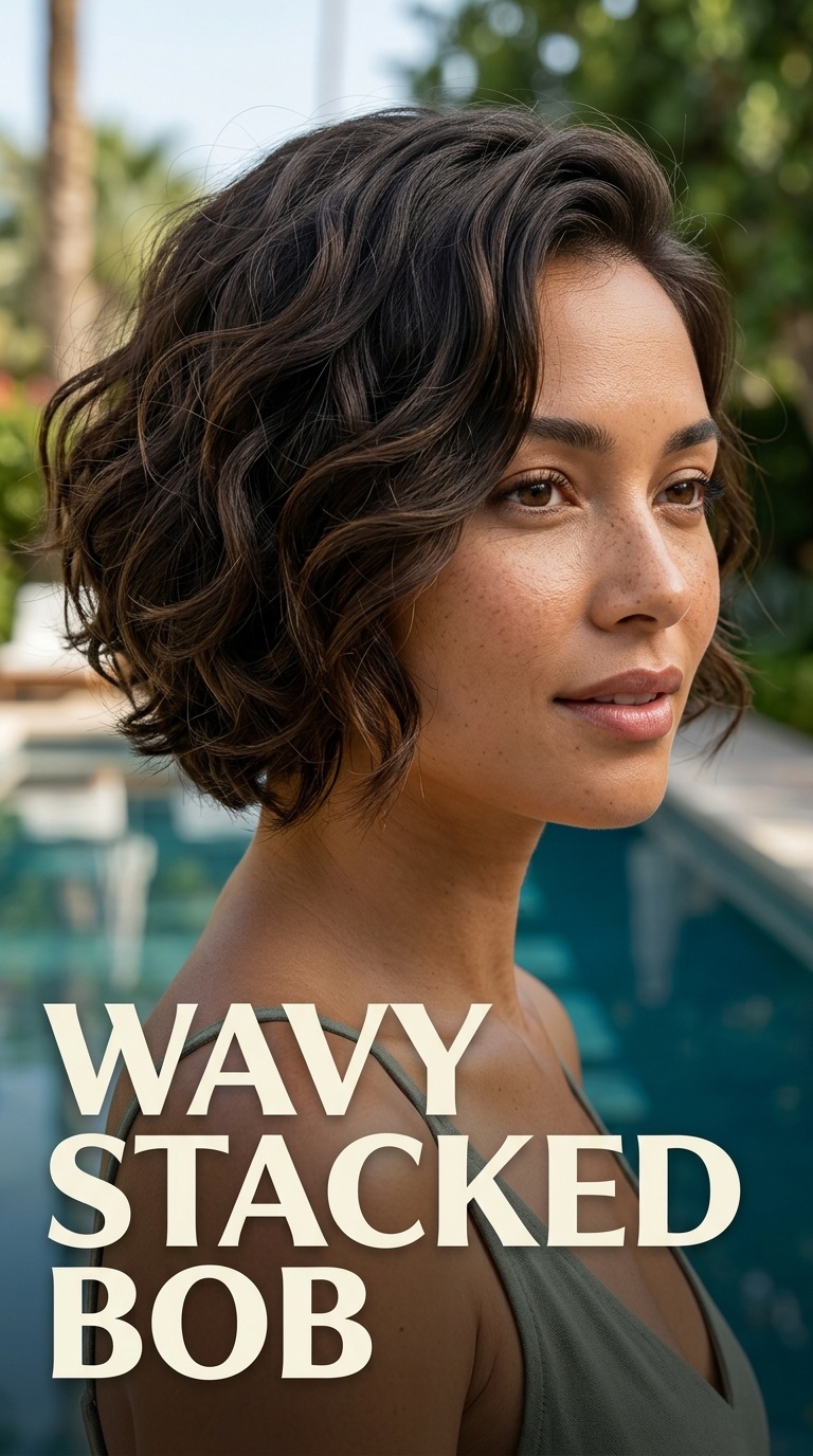 Wavy Stacked Bob