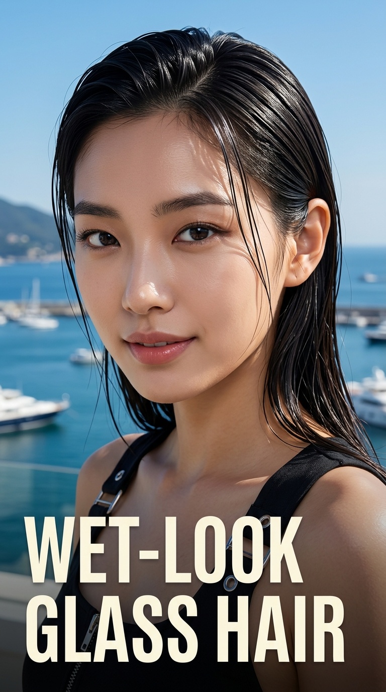 Wet-Look Glass Hair