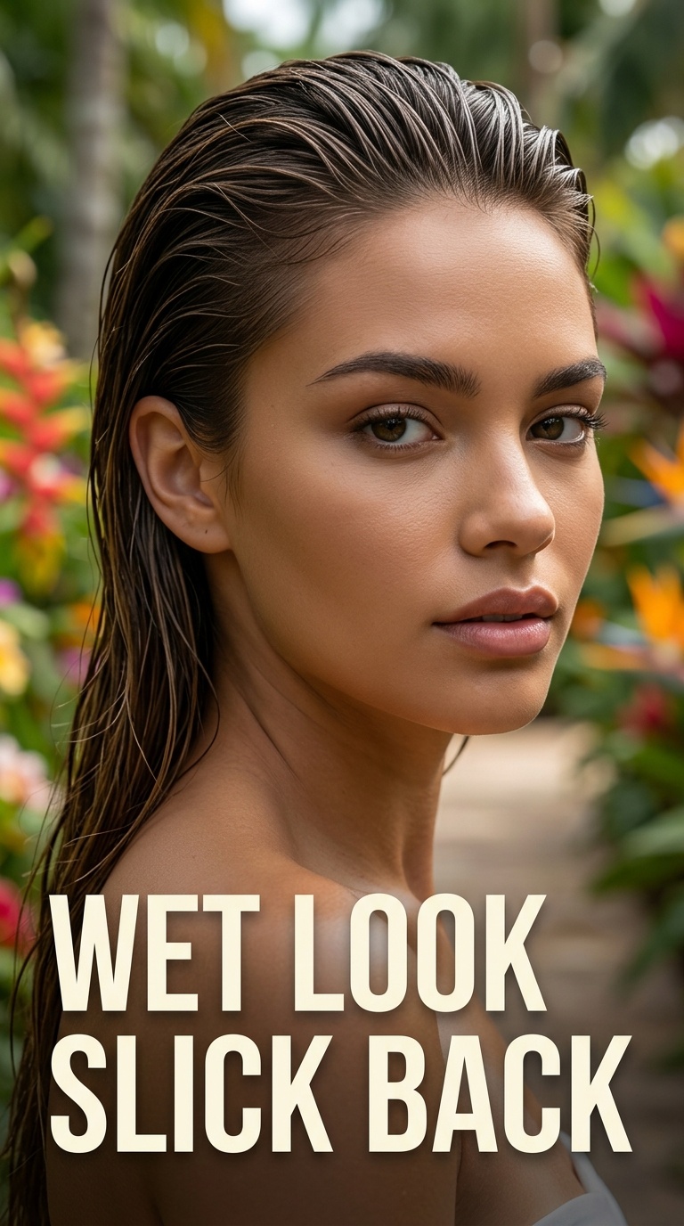 Wet Look Slick Back
