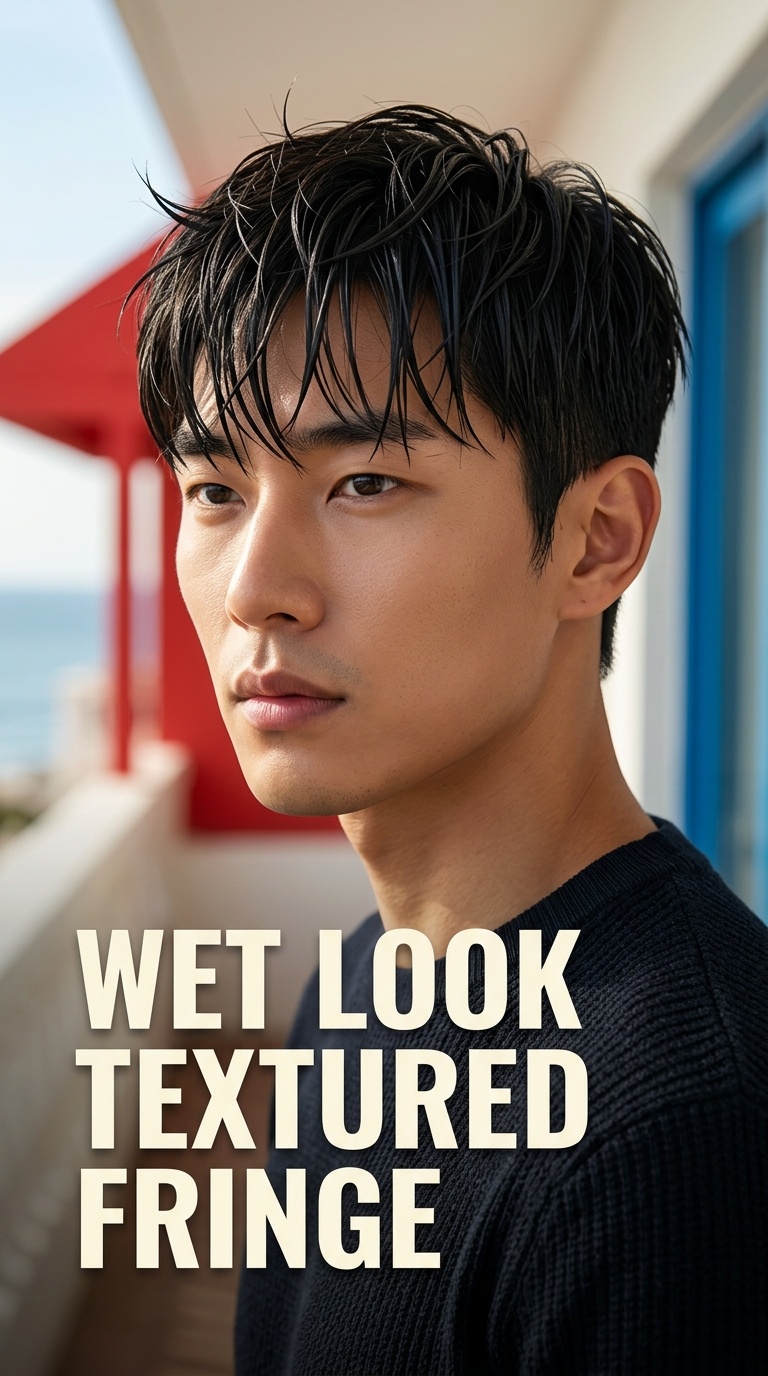 Wet Look Textured Fringe
