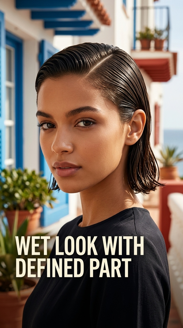 Wet Look with Defined Part