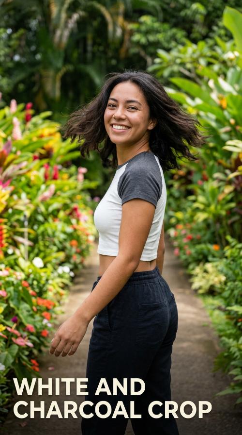 White and Charcoal Crop