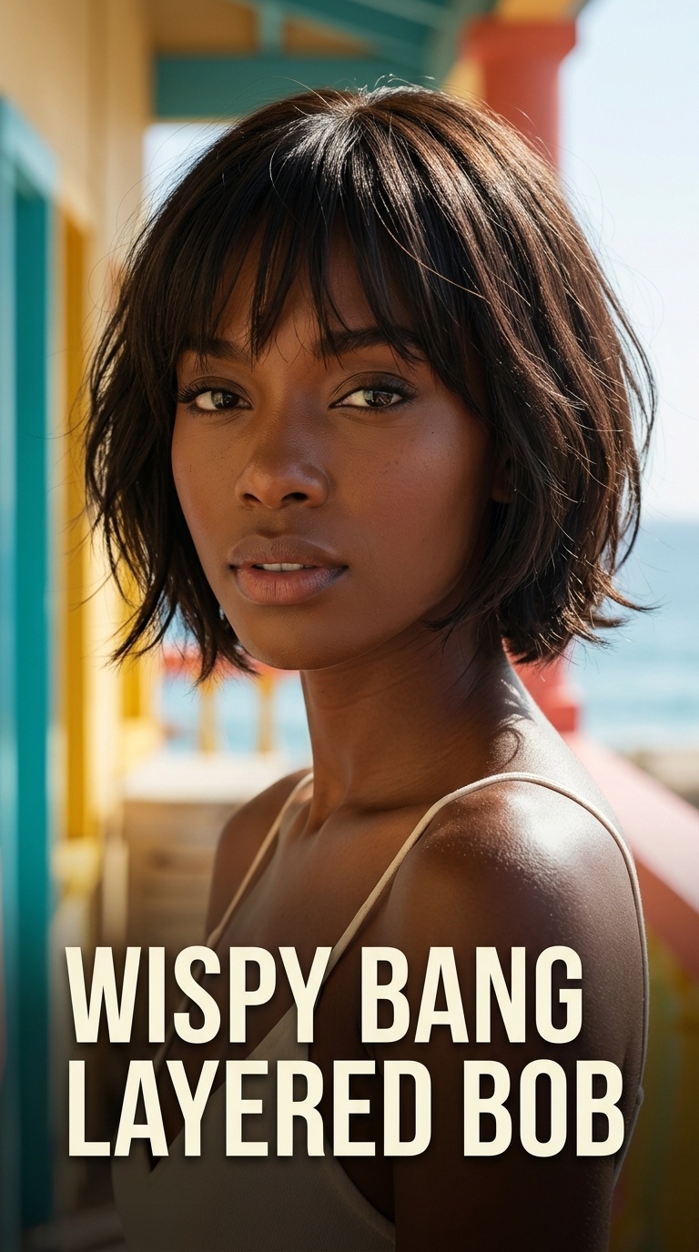 Wispy Bang Layered Bob