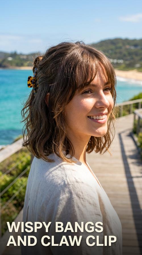Wispy Bangs and Claw Clip