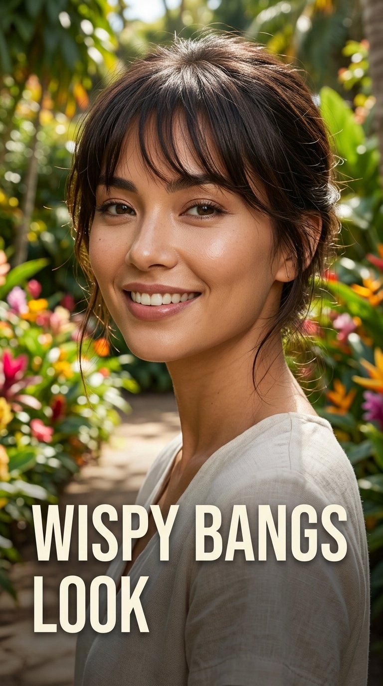 Wispy Bangs Look