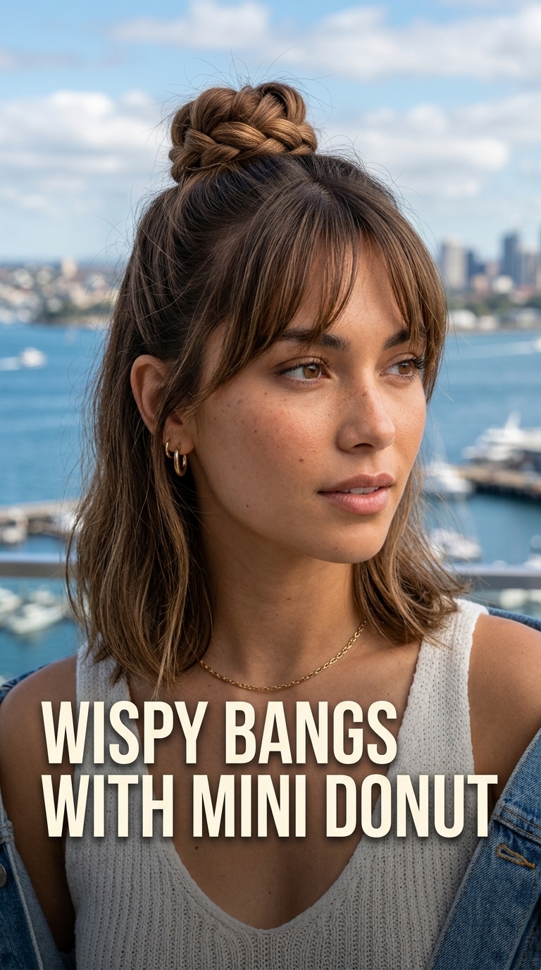 Wispy Bangs with Mini Donut