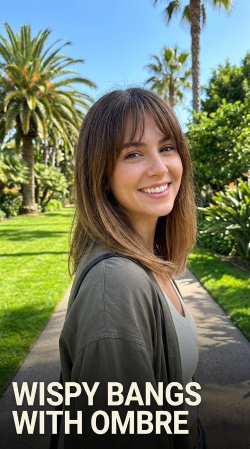 Wispy Bangs with Ombre