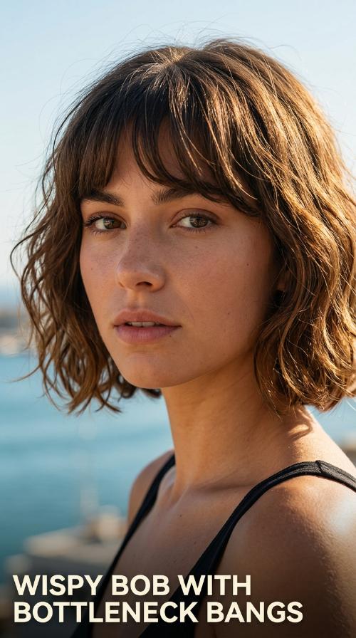 Wispy Bob with Bottleneck Bangs