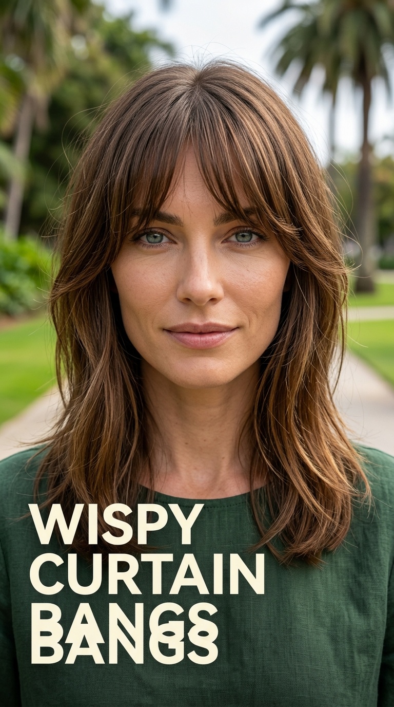 Wispy Curtain Bangs