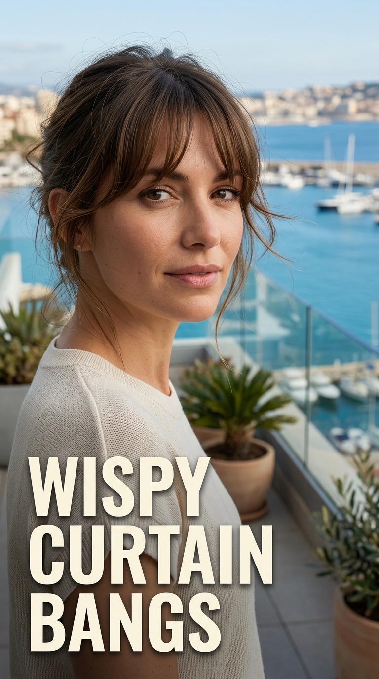 Wispy Curtain Bangs