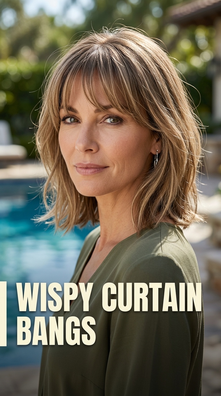 Wispy Curtain Bangs