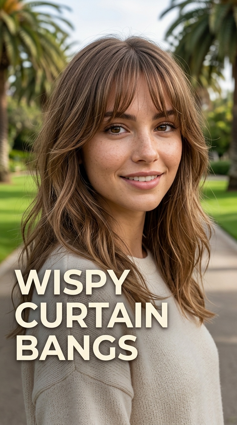 Wispy Curtain Bangs