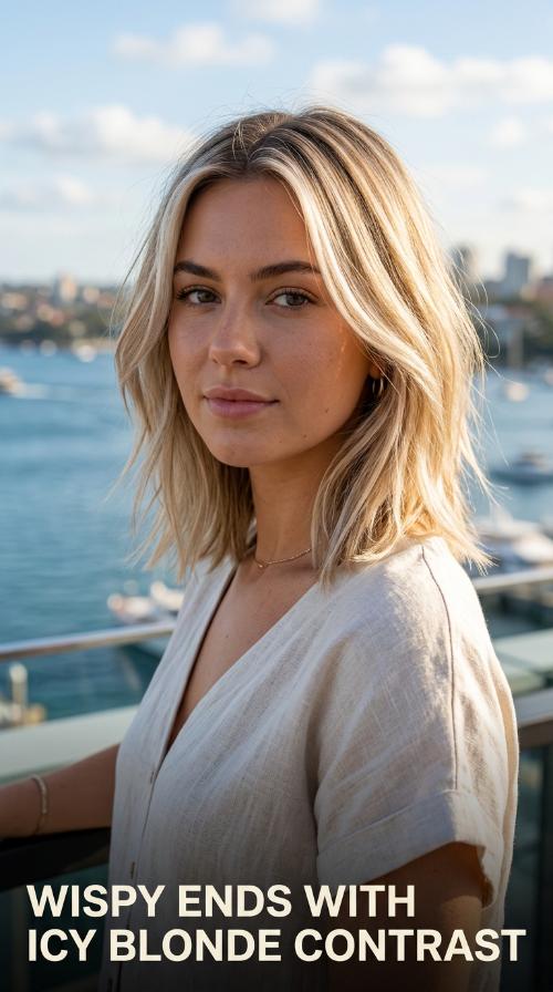 Wispy Ends with Icy Blonde Contrast
