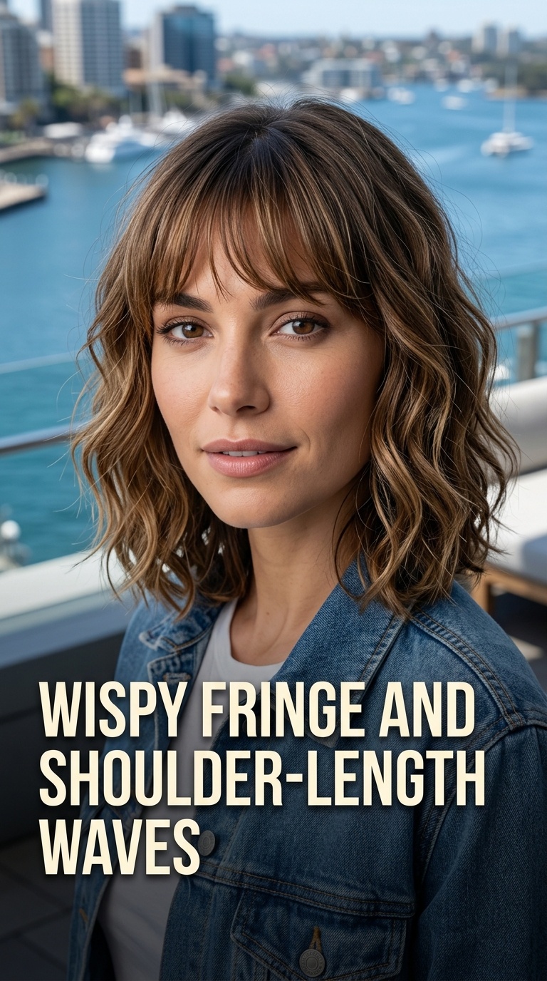 Wispy Fringe and Shoulder-Length Waves