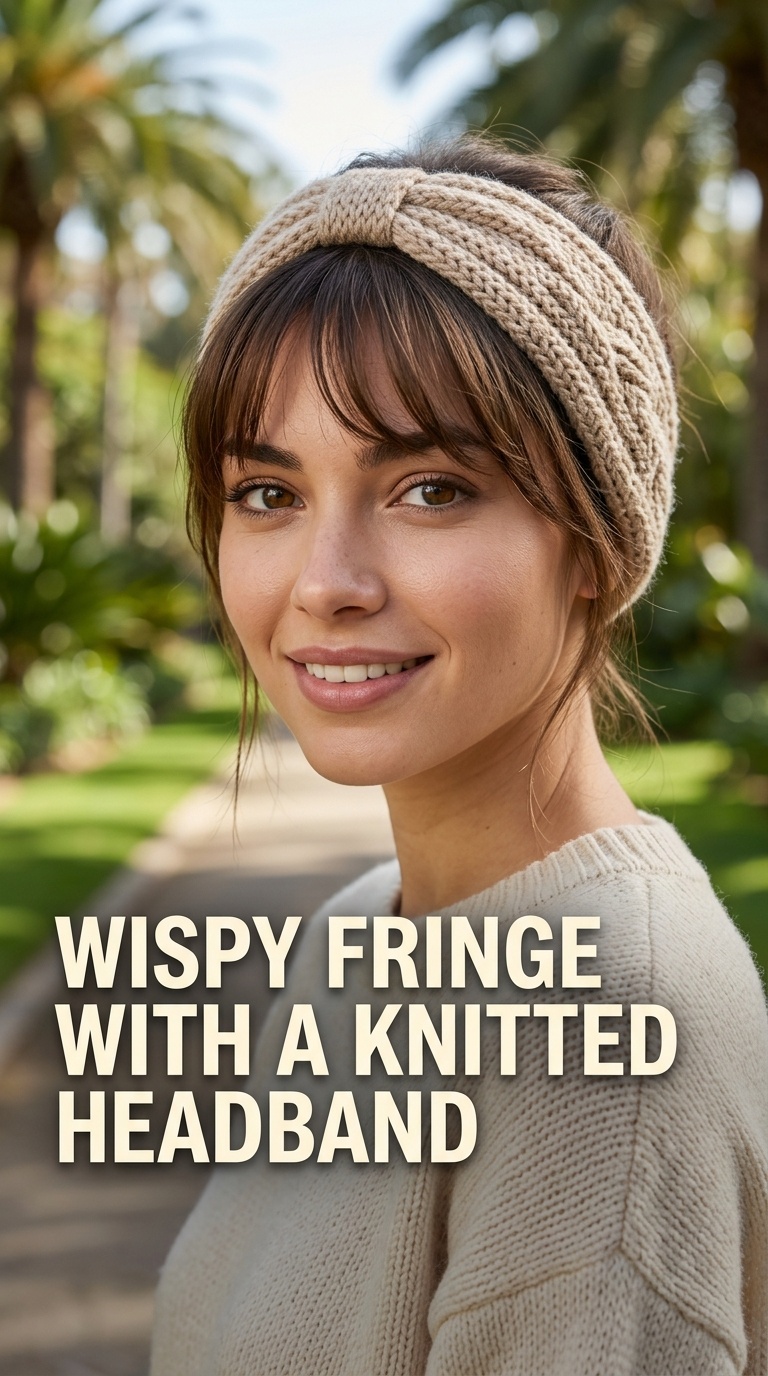 Wispy Fringe with a Knitted Headband