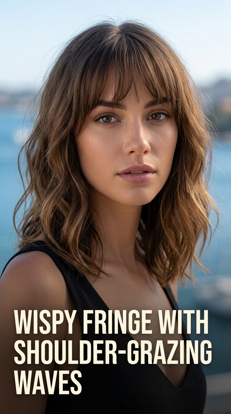 Wispy Fringe with Shoulder-Grazing Waves