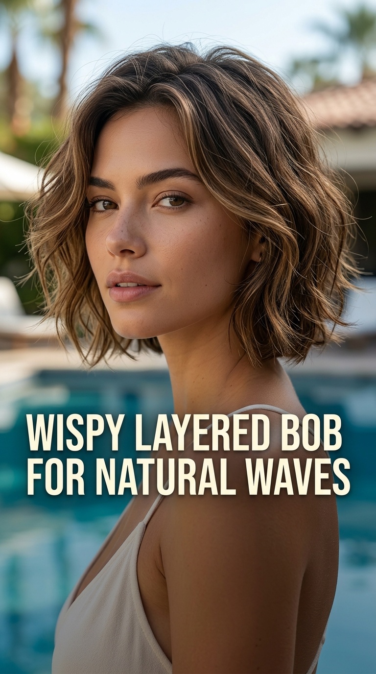 Wispy Layered Bob for Natural Waves