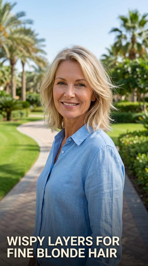 Wispy Layers for Fine Blonde Hair