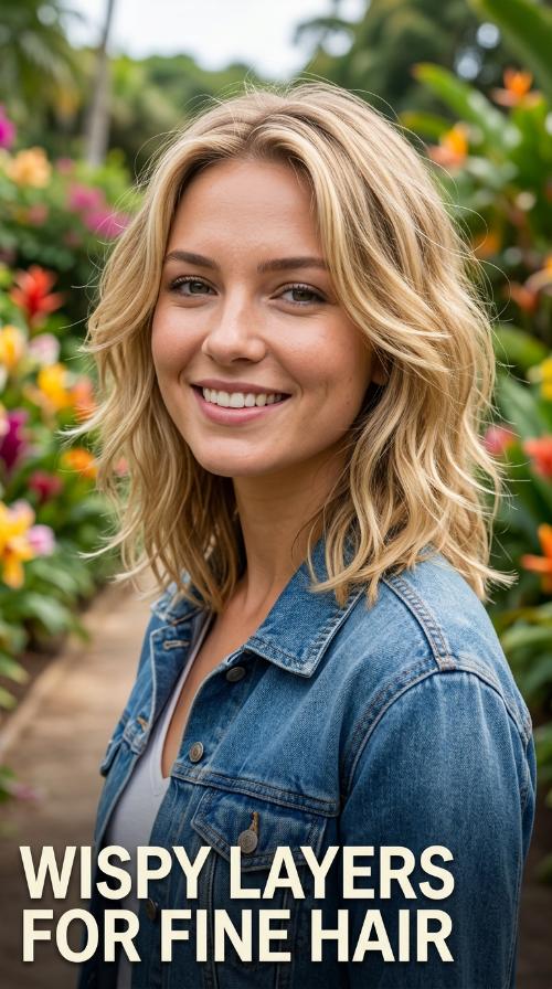 Wispy Layers for Fine Hair