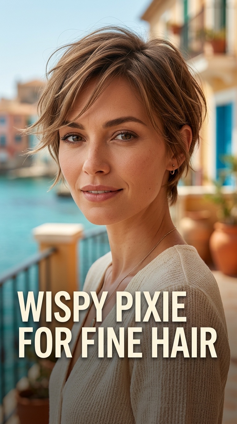 Wispy Pixie for Fine Hair