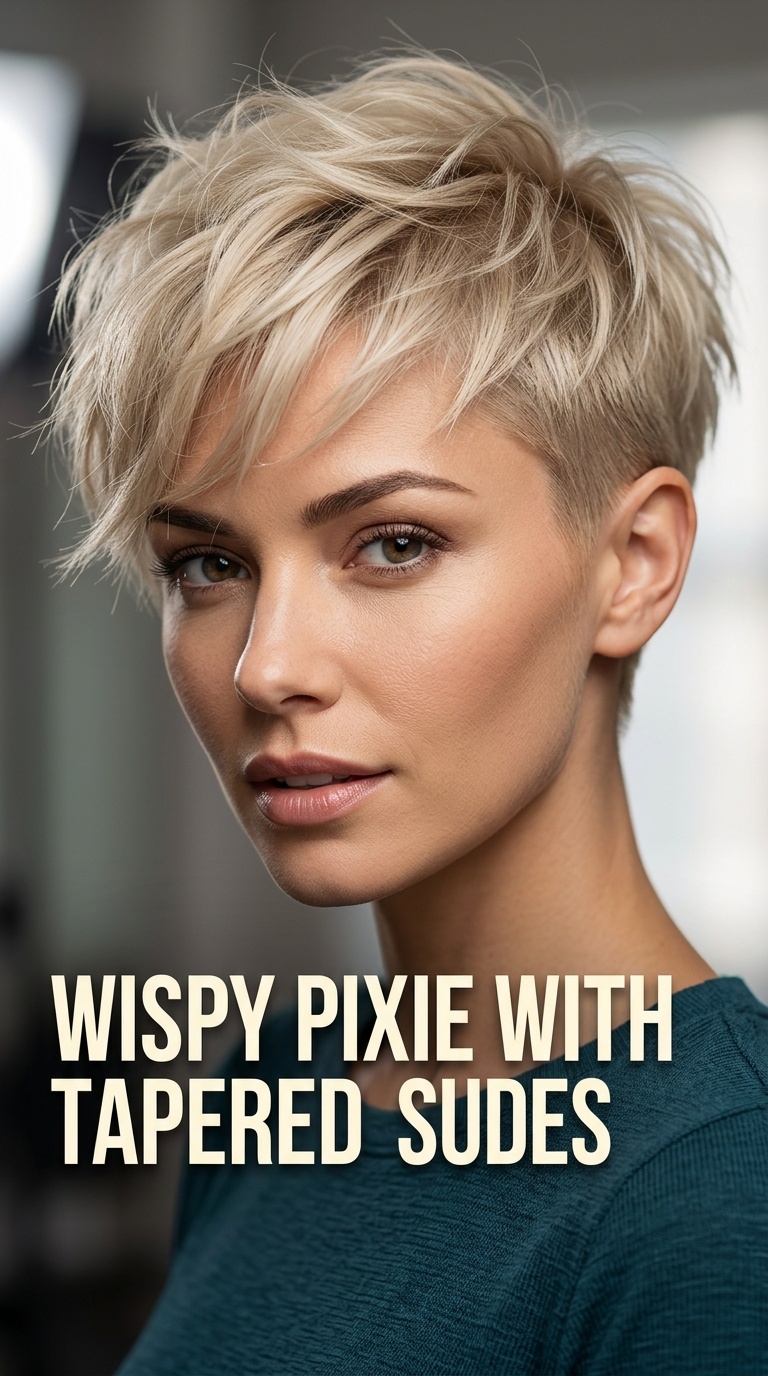 Wispy Pixie with Tapered Sides