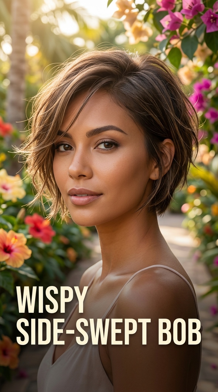 Wispy Side-Swept Bob