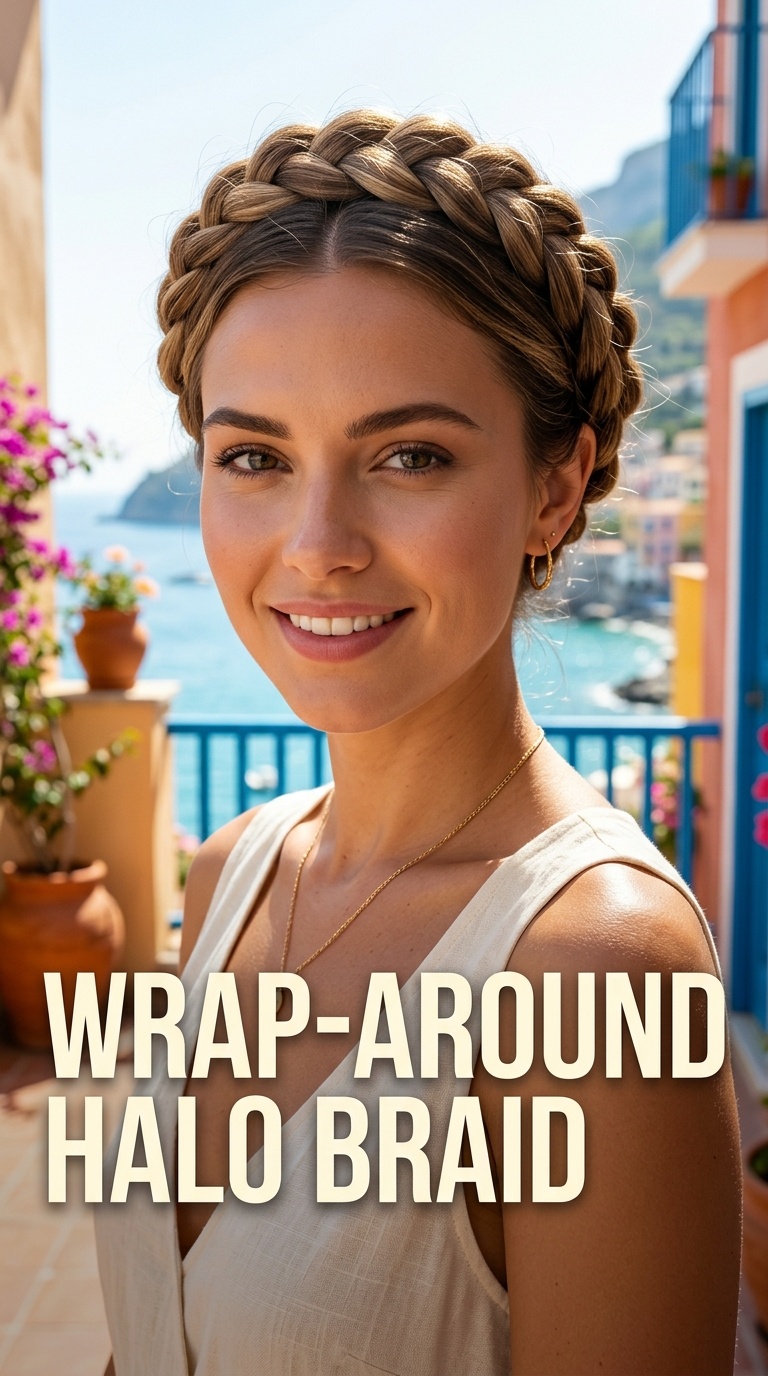 Wrap-Around Halo Braid