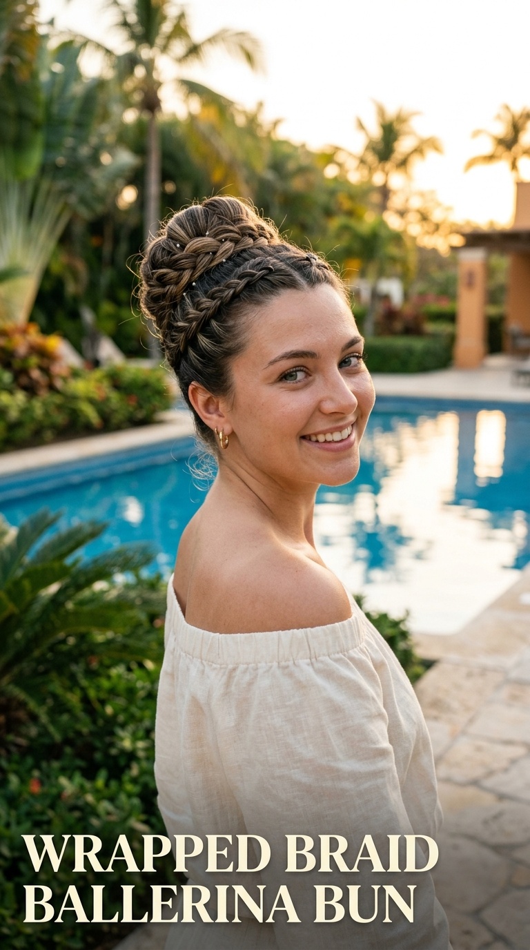 Wrapped Braid Ballerina Bun