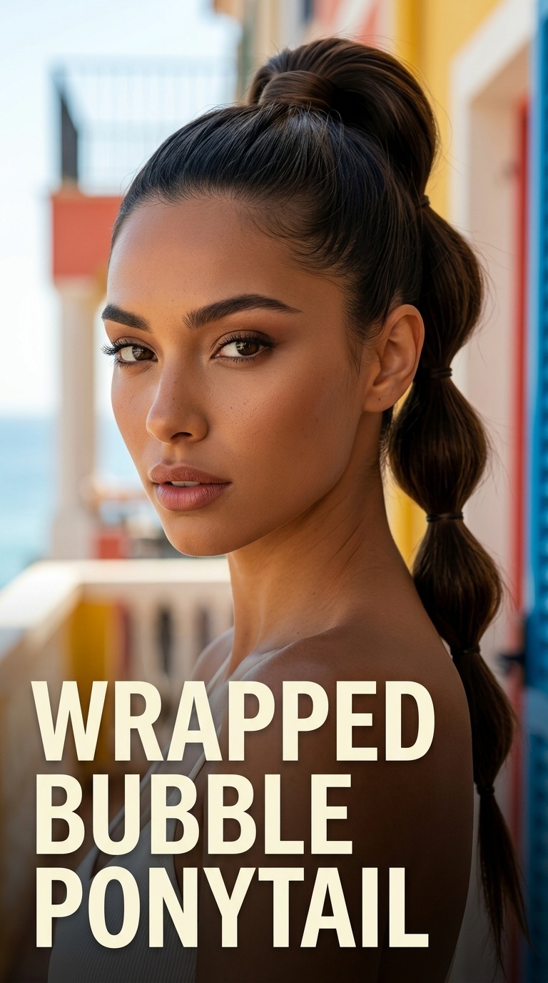 Wrapped Bubble Ponytail