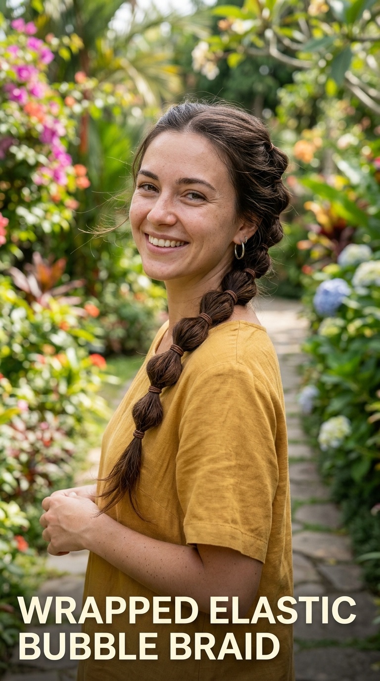 Wrapped Elastic Bubble Braid