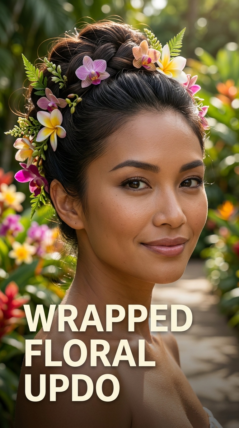 Wrapped Floral Updo