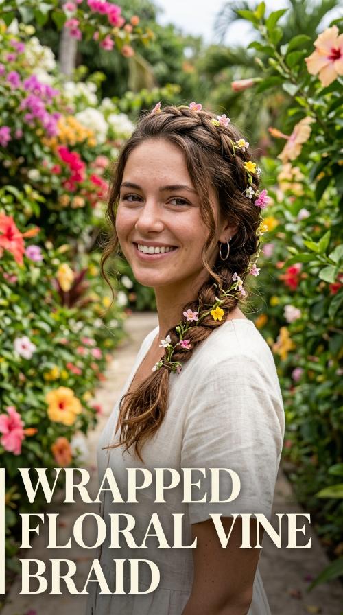 Wrapped Floral Vine Braid