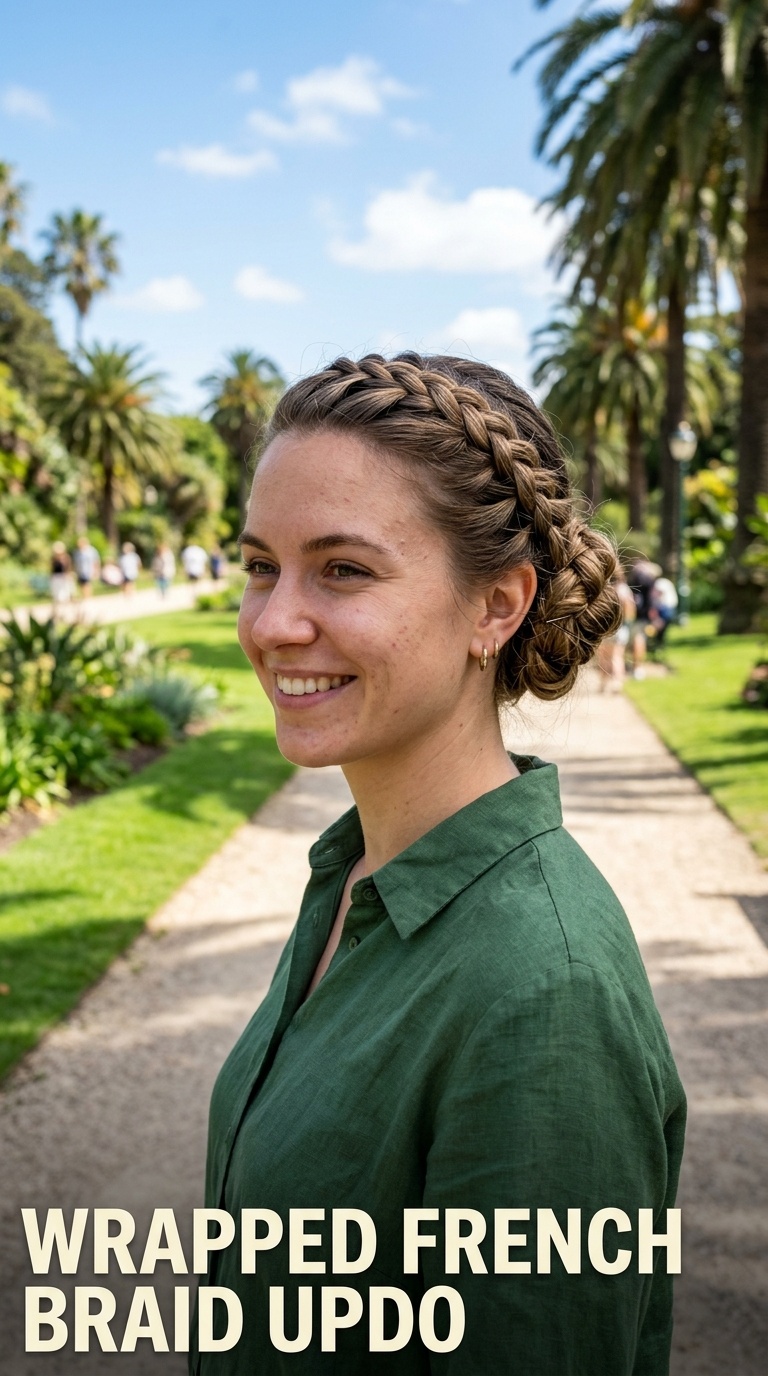 Wrapped French Braid Updo