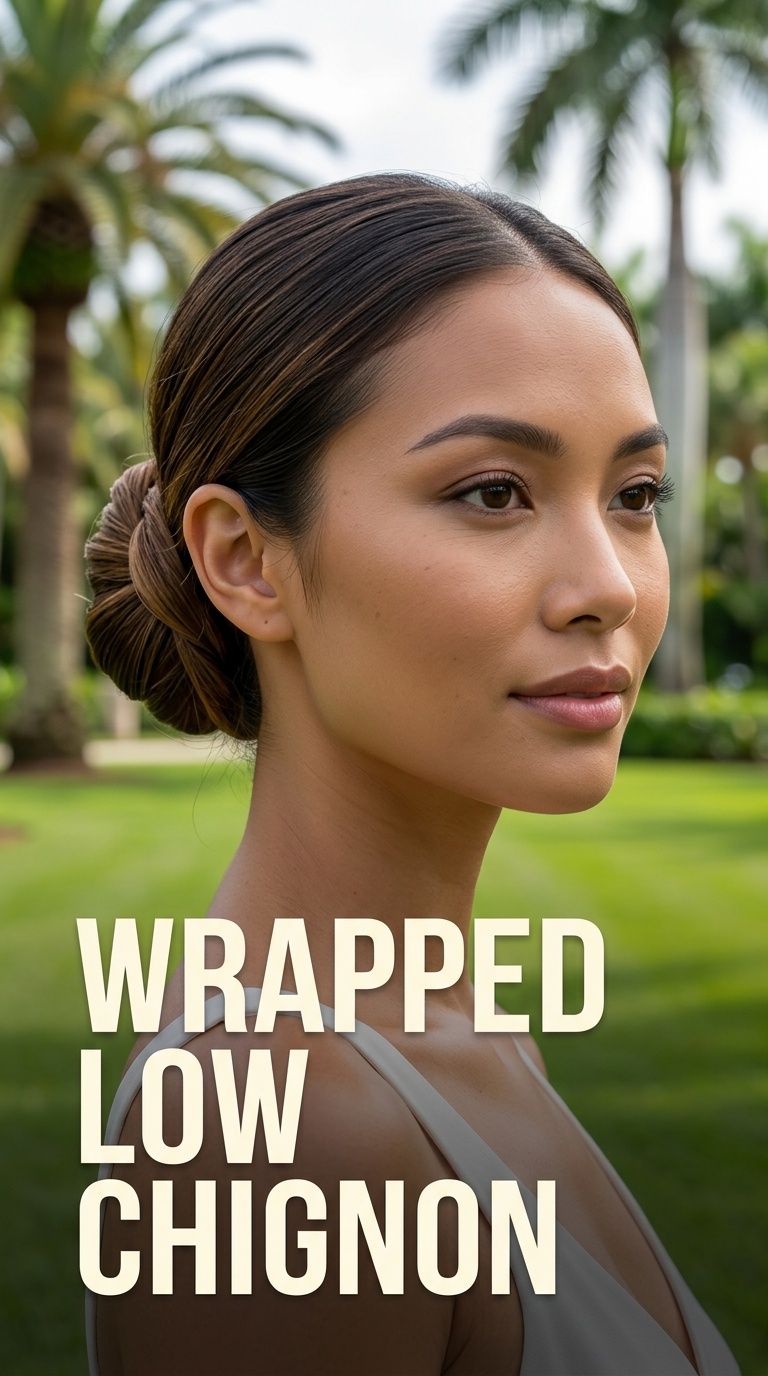 Wrapped Low Chignon