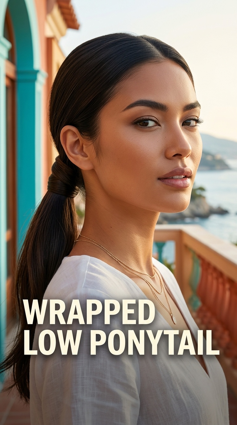 Wrapped Low Ponytail