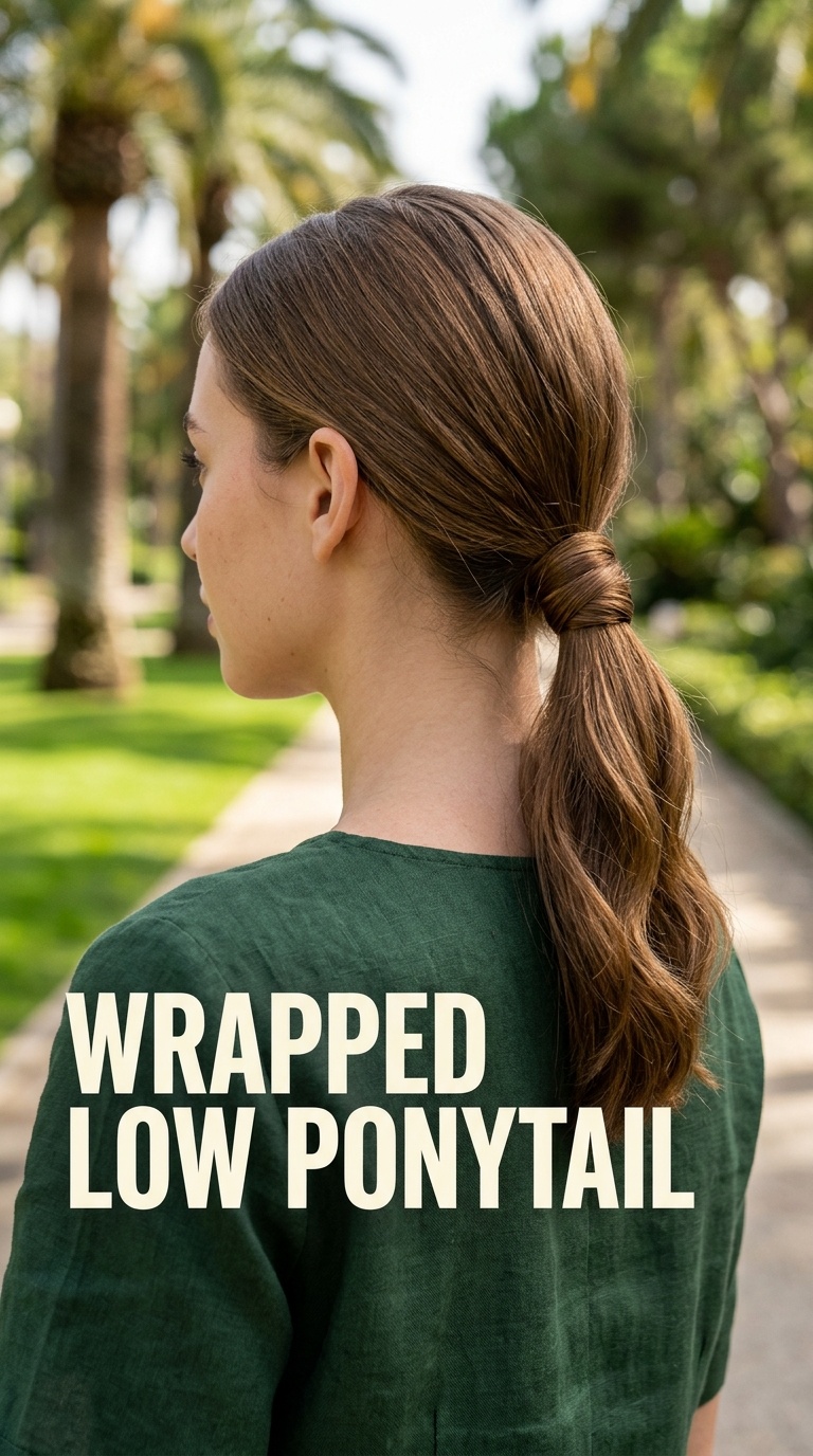 Wrapped Low Ponytail