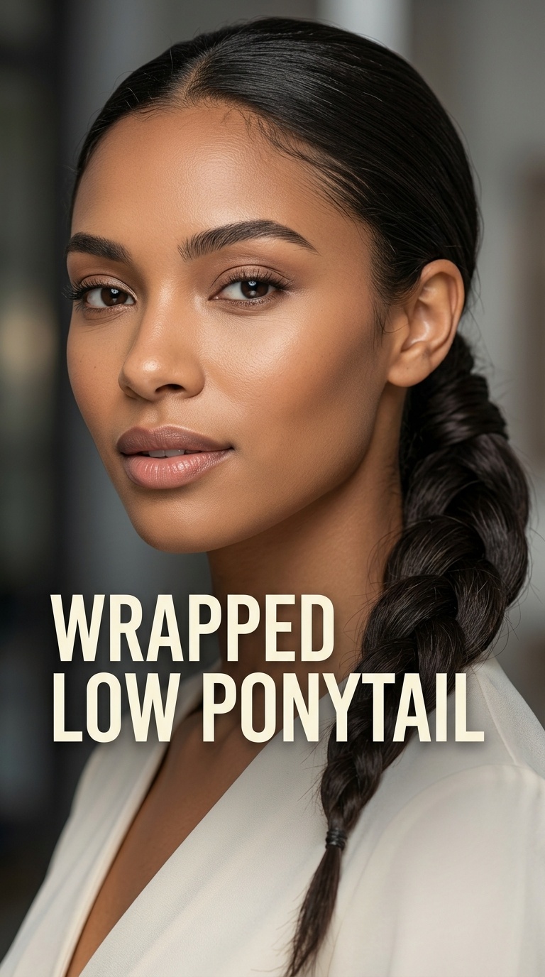 Wrapped Low Ponytail