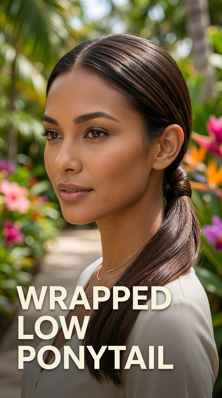 Wrapped Low Ponytail