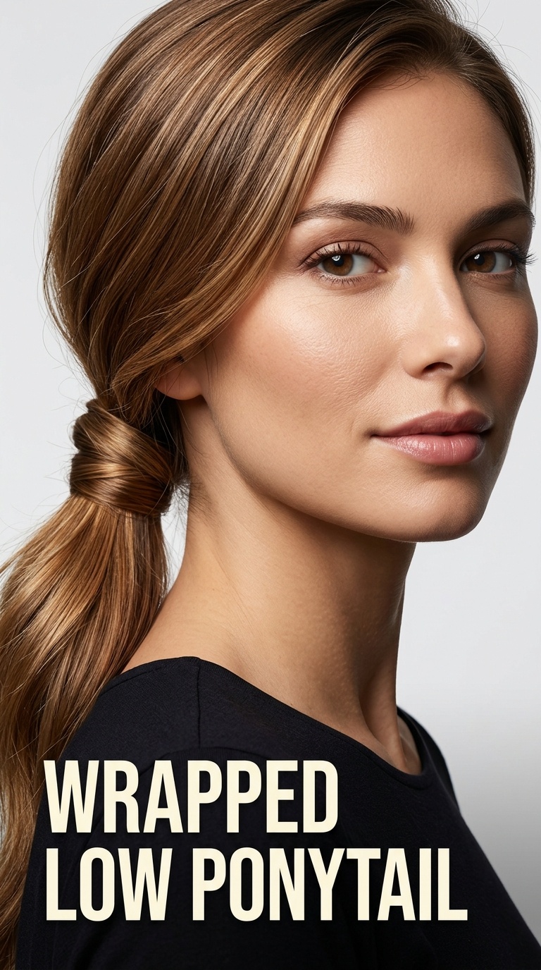 Wrapped Low Ponytail