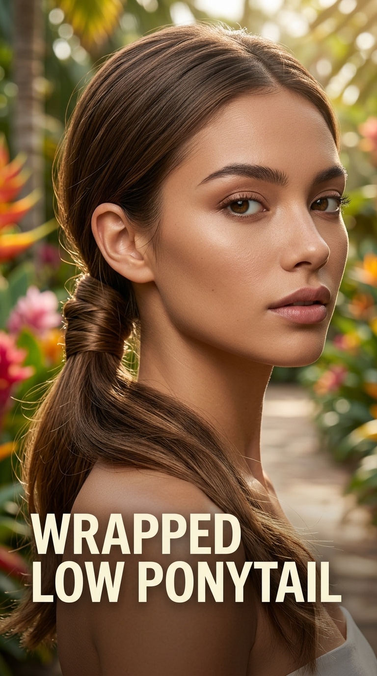 Wrapped Low Ponytail