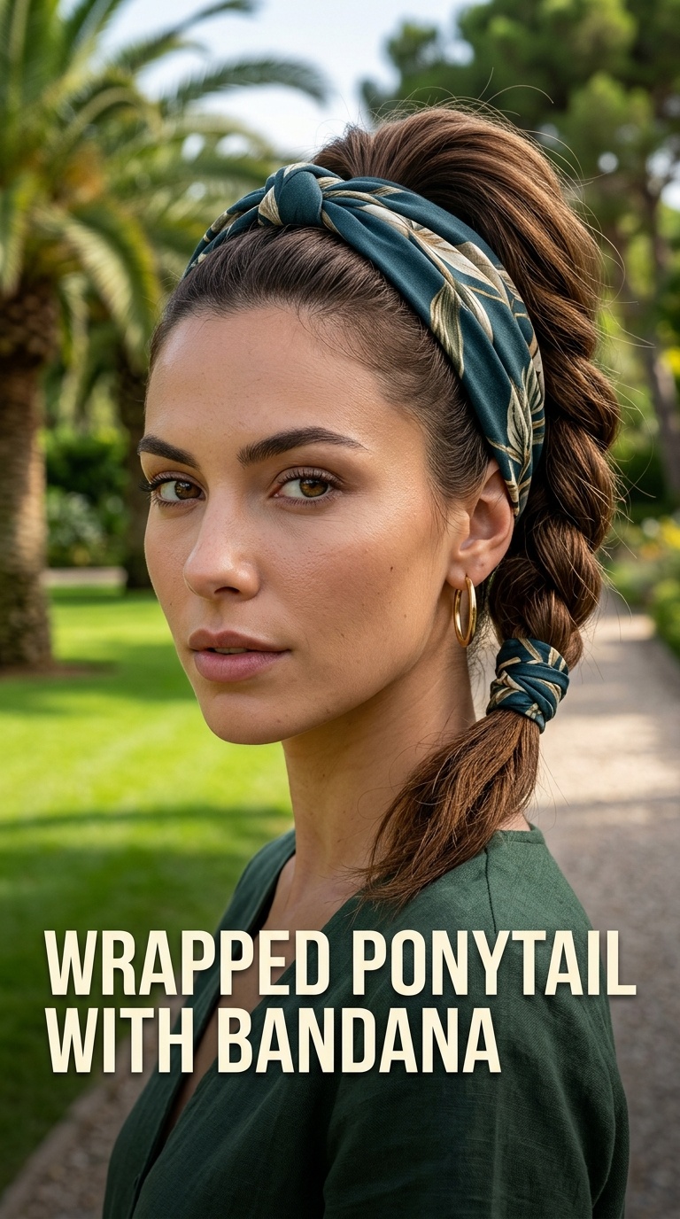 Wrapped Ponytail with Bandana