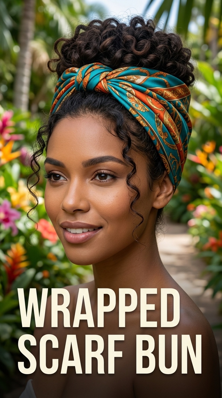 Wrapped Scarf Bun