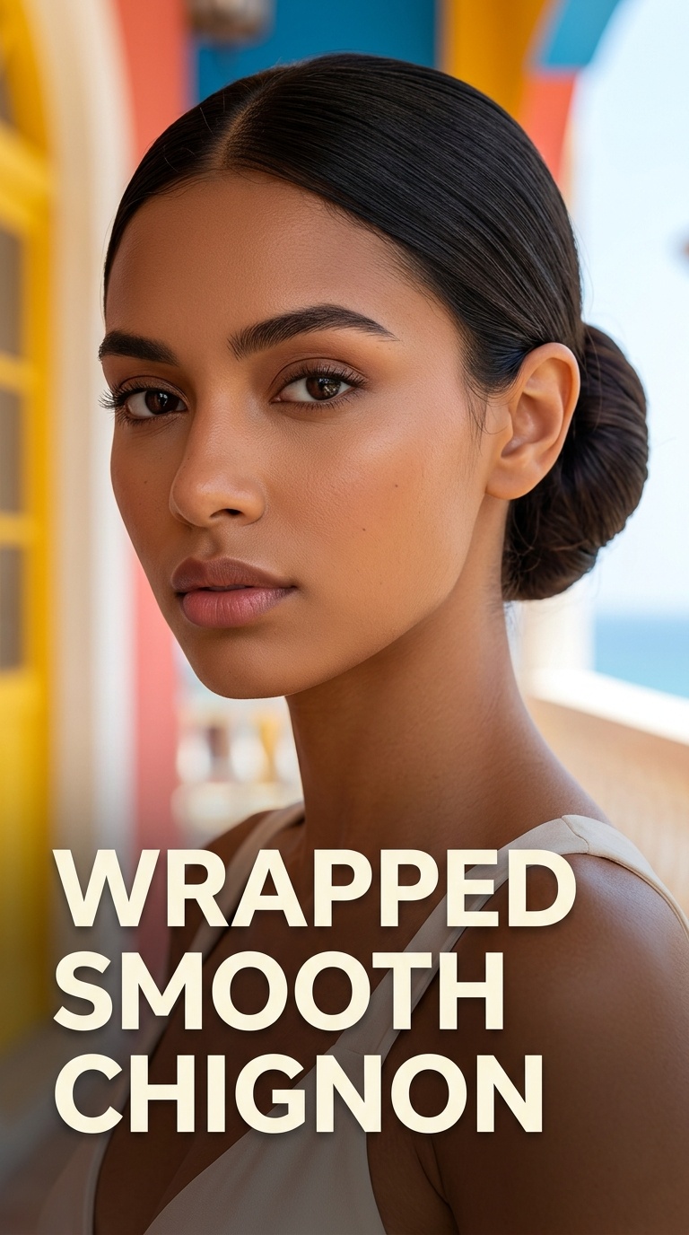 Wrapped Smooth Chignon