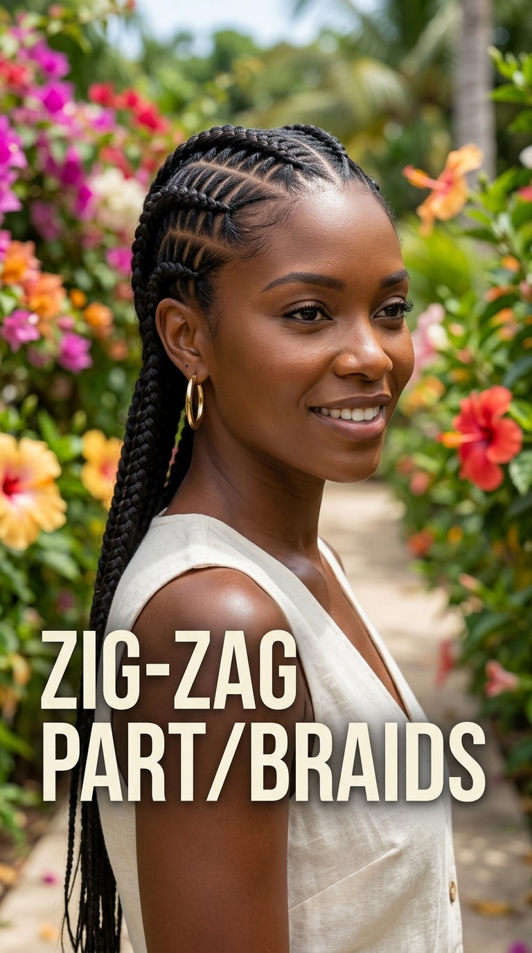 Zig-Zag Part Braids