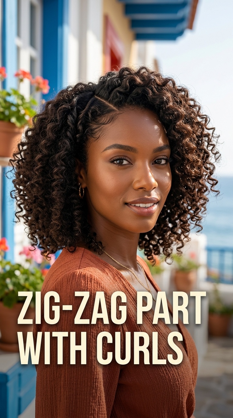 Zig-Zag Part with Curls