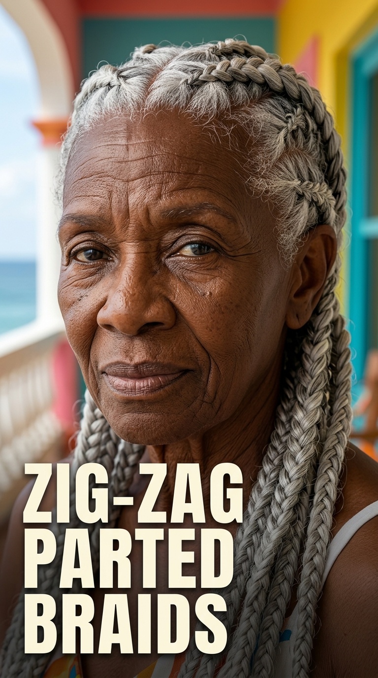 Zig-Zag Parted Braids